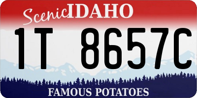 ID license plate 1T8657C