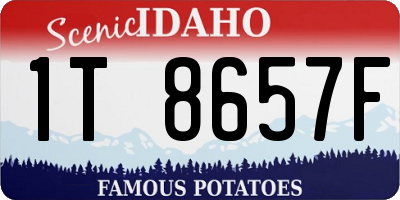 ID license plate 1T8657F