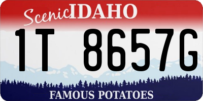 ID license plate 1T8657G