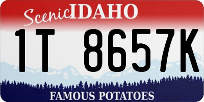 ID license plate 1T8657K
