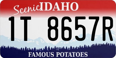ID license plate 1T8657R
