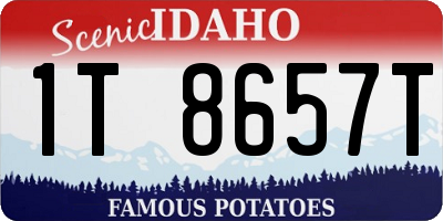 ID license plate 1T8657T