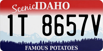 ID license plate 1T8657V