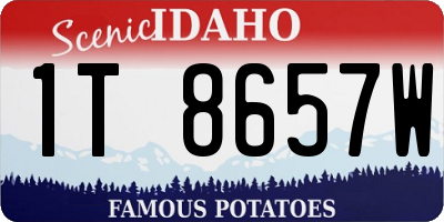 ID license plate 1T8657W