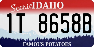 ID license plate 1T8658B