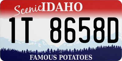 ID license plate 1T8658D