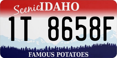 ID license plate 1T8658F
