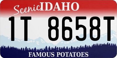 ID license plate 1T8658T
