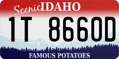 ID license plate 1T8660D