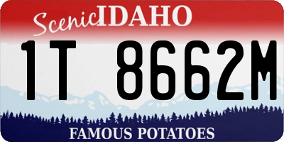 ID license plate 1T8662M