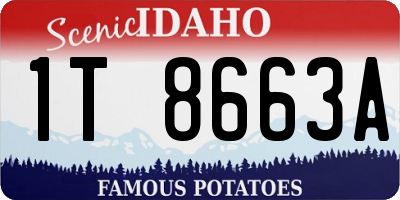 ID license plate 1T8663A