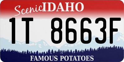 ID license plate 1T8663F