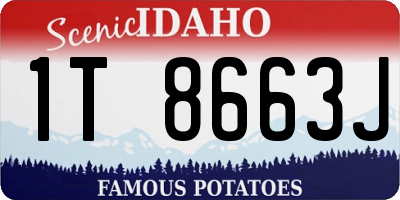 ID license plate 1T8663J