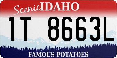 ID license plate 1T8663L