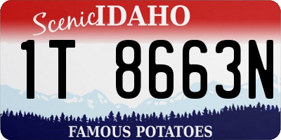 ID license plate 1T8663N