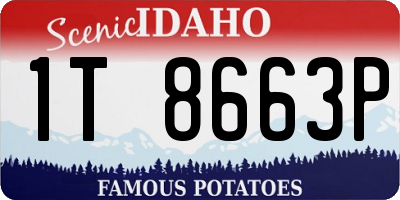 ID license plate 1T8663P