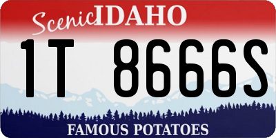ID license plate 1T8666S