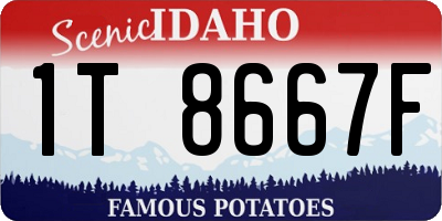 ID license plate 1T8667F