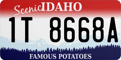 ID license plate 1T8668A