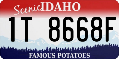 ID license plate 1T8668F