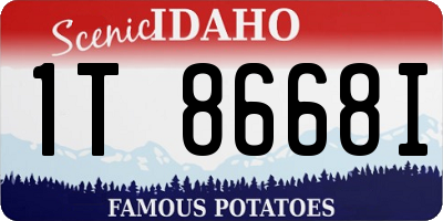 ID license plate 1T8668I
