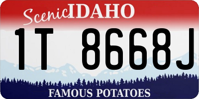 ID license plate 1T8668J