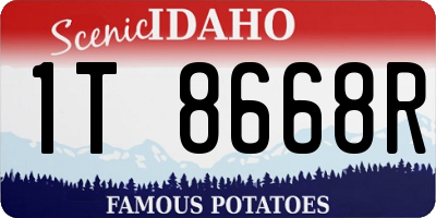 ID license plate 1T8668R