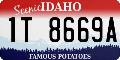 ID license plate 1T8669A
