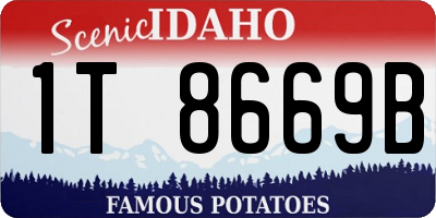 ID license plate 1T8669B