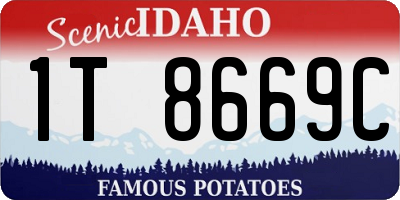 ID license plate 1T8669C