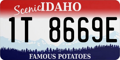 ID license plate 1T8669E