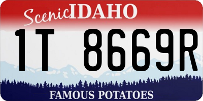 ID license plate 1T8669R