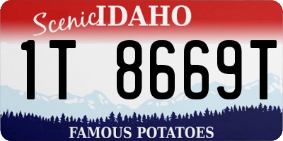 ID license plate 1T8669T