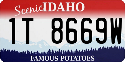 ID license plate 1T8669W