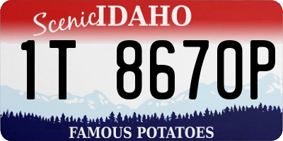 ID license plate 1T8670P