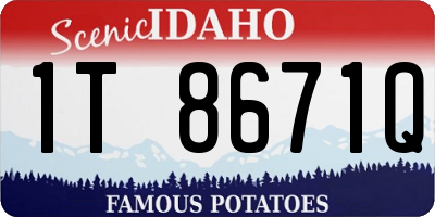 ID license plate 1T8671Q