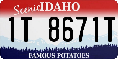 ID license plate 1T8671T