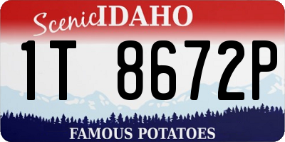 ID license plate 1T8672P