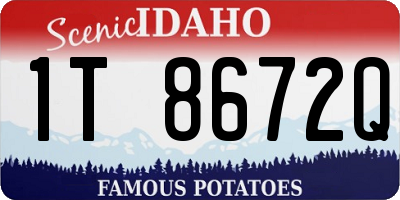 ID license plate 1T8672Q
