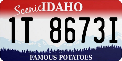ID license plate 1T8673I