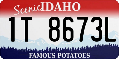 ID license plate 1T8673L