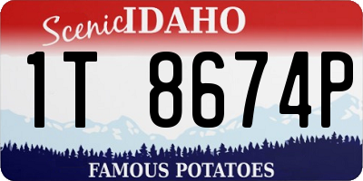 ID license plate 1T8674P
