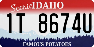 ID license plate 1T8674U