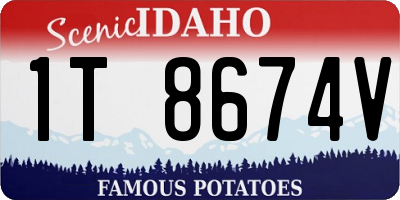 ID license plate 1T8674V