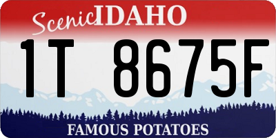 ID license plate 1T8675F
