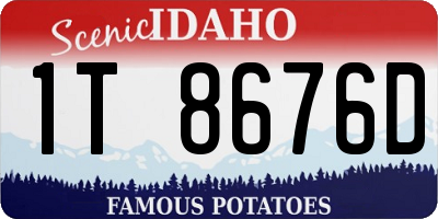 ID license plate 1T8676D