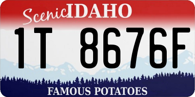 ID license plate 1T8676F