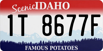 ID license plate 1T8677F
