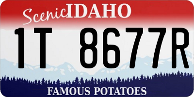ID license plate 1T8677R