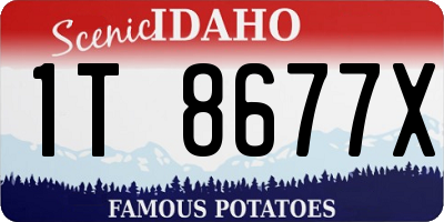ID license plate 1T8677X